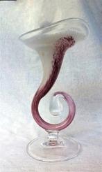 Vaas grillige vorm - bloemkelk - met lila (7991), Ophalen, Overige kleuren, Minder dan 50 cm, Glas