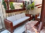 Banken van Steigerhout. Verrijdbaar, Tuin en Terras, Tuinmeubel-accessoires, Ophalen, Zo goed als nieuw