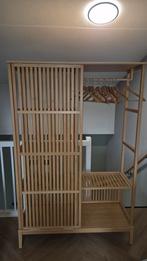 Ikea Open kledingkast met schuifdeur, bamboe, 120x186 cm, Huis en Inrichting, Kasten | Kledingkasten, Overige materialen, Met deur(en)