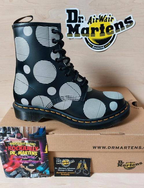 ≥ Dr. Martens 1460, Black Polka Dot Smooth Maat: 38 UK5 — Schoenen —  Marktplaats