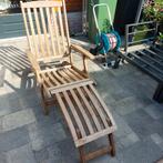 Hardhouten Ascot Collection Ligbed, Tuin en Terras, Ophalen, Gebruikt, Hout, Verstelbaar