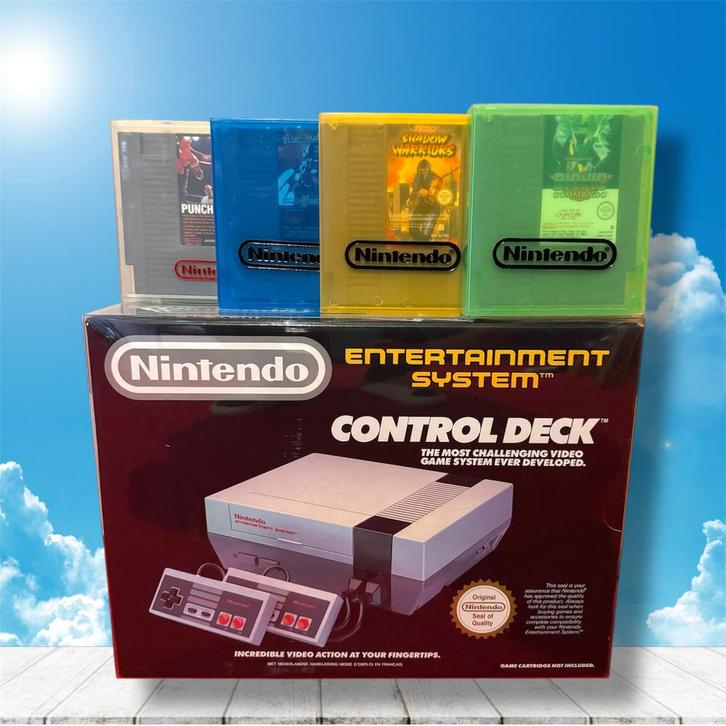Nintendo NES Control Deck Neuwertig *Mint* CiB + 4 Top Games, Spelcomputers en Games, Spelcomputers | Nintendo NES, Zo goed als nieuw