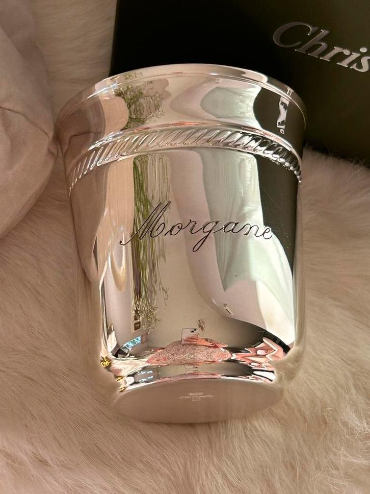 Christofle Verzilverde Bekers - Morgane & Goeffroy, Antiek en Kunst, Antiek | Goud en Zilver, Zilver, Ophalen of Verzenden