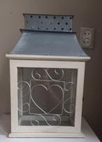 Twee mooie windlichten, Huis en Inrichting, Woonaccessoires | Kandelaars en Kaarsen, Ophalen, Wit, Zo goed als nieuw, Kaars