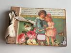 Romantisch brocante stijl fotoboekje. Hout en karton. NIEUW., Ophalen, Nieuw, Fotoalbum