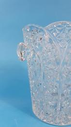 Vintage kristal geslepen glazen ijsemmer, met oortjes. 5A10, Antiek en Kunst, Antiek | Glas en Kristal, Ophalen of Verzenden