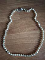 Majorica parelketting zilveren sluiting 60cm, Ophalen of Verzenden, Zo goed als nieuw