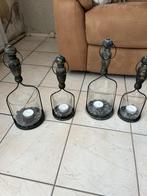 Decoratie stampers windlicht / kaarsenhouder, Ophalen, Zo goed als nieuw, Grijs, Minder dan 25 cm