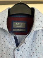 Overhemd zgan maat 38 slim fit merk Nils ( Jac Hensen), Blauw, Halswijdte 38 (S) of kleiner, Ophalen of Verzenden, Zo goed als nieuw