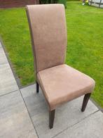 6 Eetkamerstoelen, Huis en Inrichting, Stoelen, Ophalen, Gebruikt, Bruin, Leer