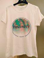 T-shirt Believe In Positivity - Maat M, Kleding | Dames, Only, Wit, Korte mouw, Gedragen