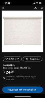 2 x rolgordijn Ikea 1.40m, Huis en Inrichting, Ophalen, 100 tot 150 cm, Beige, Zo goed als nieuw