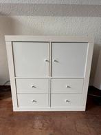IKEA KALLAX kast met deurtjes en lades – wit, Huis en Inrichting, Ophalen, Gebruikt, Minder dan 150 cm, Minder dan 100 cm