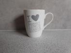 Mok 300 ml. I Love Breakfast, Lunch, Dinner Riverdale, Ophalen of Verzenden, Zo goed als nieuw, Overige stijlen, Kop(pen) en/of Schotel(s)
