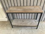 Steigerhouten Sidetable met staal. (TIP!), 50 tot 100 cm, Eikenhout, Nieuw, Ophalen of Verzenden