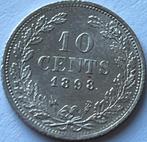 Zilveren dubbeltje 1898 topkwaliteit!, Ophalen of Verzenden, Koningin Wilhelmina, 10 cent