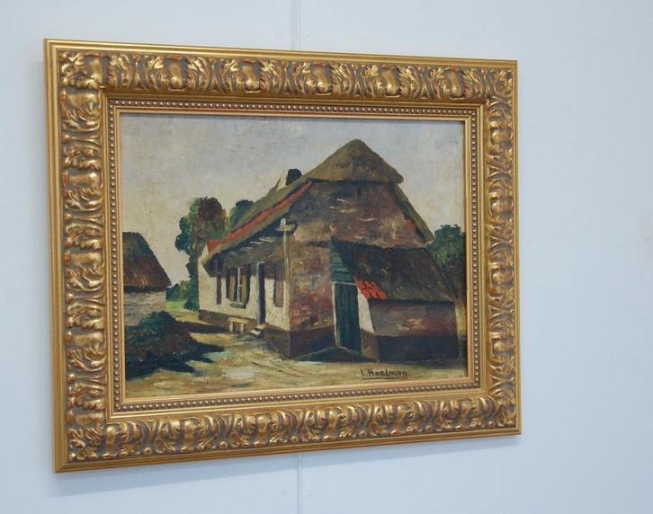 Leo Hartman schilderij., Antiek en Kunst, Kunst | Niet-Westerse kunst, Ophalen