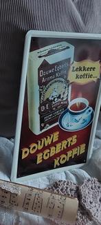 VINTAGE D.E. RECLAME BORDJE DOUWE EGBERTS KOFFIE, Reclamebord, Gebruikt, Ophalen of Verzenden