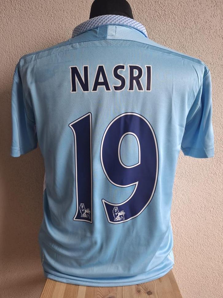 Manchester City shirt Nasri 2011/2012 - Maat M, Kleding | Heren, Sportkleding, Zo goed als nieuw, Maat 48/50 (M), Blauw, Ophalen of Verzenden