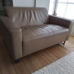 Leren bankje, Huis en Inrichting, Banken | Sofa's en Chaises Longues, Ophalen, Tweepersoons, 75 tot 100 cm, Zo goed als nieuw