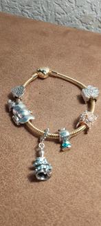 Prachtige bedel armband met bedels, Met edelsteen, Nieuw, Ophalen of Verzenden, Goud