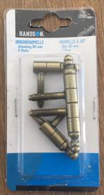 2x HANDSON Inboorpaumelle 65 mm brons gelakt 10745, Ophalen, Nieuw, Koper of Messing, Slot