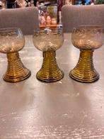 3 x roemer wijn glazen, Antiek en Kunst, Antiek | Glas en Kristal, Ophalen of Verzenden