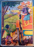 Vintage Houten Puzzel - De Gelaarsde Kat, Gebruikt, 10 tot 50 stukjes, Ophalen of Verzenden, Van hout