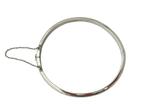 Strakke zilveren bangle, slavenband. B 4,5 mm, Verzenden, Nynkegardenier.nl, Zo goed als nieuw, Zilver