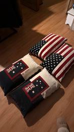 4 Decoratieve bootkussens 40x60 ca 20 cm dik, Ophalen of Verzenden, Zo goed als nieuw, Rood, Rechthoekig