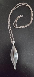 Zilveren modernist ketting met hanger kordes en lichtenfels, Met hanger, Verzenden, Zo goed als nieuw, Zilver