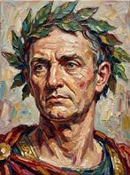 Julius Caesar Foto op canvas - 60x80 cm, Antiek en Kunst, Ophalen of Verzenden