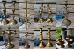 19x Antieke oa Bronzen / Koperen Kandelaar Kaarsenstandaard, Antiek en Kunst, Antiek | Kandelaars, Ophalen of Verzenden, Koper of Brons