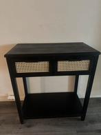 Zwarte webbing side table, Huis en Inrichting, Tafels | Sidetables, Ophalen, 50 tot 100 cm, Zo goed als nieuw, 25 tot 50 cm