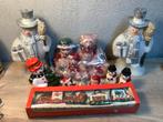 Vintage kerst kaarsen figuurkaarsen sneeuwpop, trein, Diversen, Kerst, Ophalen of Verzenden, Gebruikt