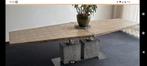 Tafel groot Uniek Design lang origineel werk kunstenaar, Ophalen, 100 tot 150 cm, Eikenhout, 200 cm of meer