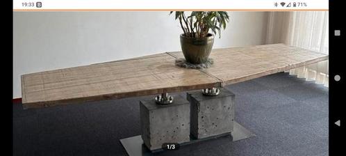 Tafel groot Uniek Design lang origineel werk kunstenaar, Huis en Inrichting, Tafels | Eettafels, Zo goed als nieuw, 100 tot 150 cm