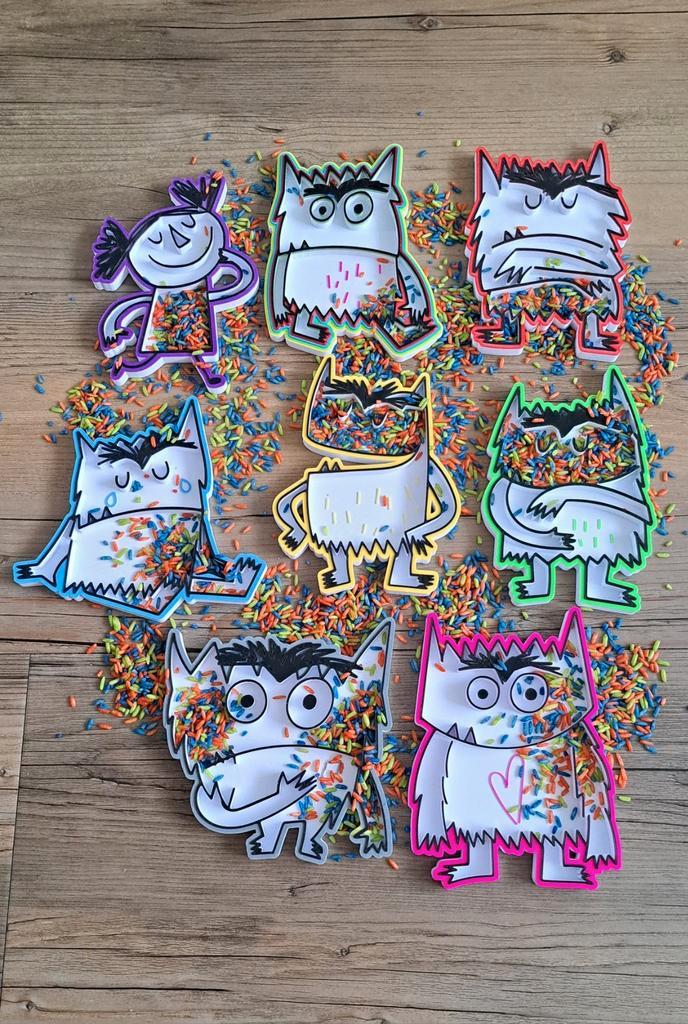 8 Gave vulvormen van Het Kleurenmonster, Kinderen en Baby's, Speelgoed | Educatief en Creatief, Nieuw, Ophalen of Verzenden