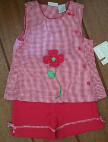 *SALE* 2-delige set rood/wit maat 110 / 5T *NIEUW* a beschikbaar voor biedingen