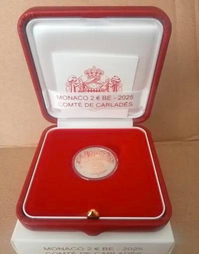 2 euro Monaco 2025 – Oud leengoed Carladès BE Proof, Postzegels en Munten, Munten | Europa | Euromunten, Setje, 2 euro, Monaco