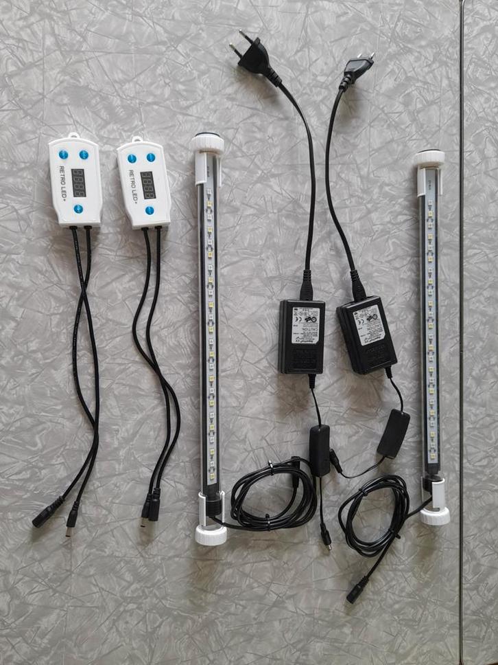 2x set retro combi LED superfish lampen met sunset dimmer 2x, Dieren en Toebehoren, Vissen | Aquaria en Toebehoren, Zo goed als nieuw
