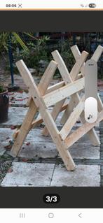 Houten Zaagbok, Tuin en Terras, Kruiwagens, Ophalen of Verzenden, Gebruikt