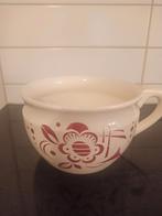 Vintage keramieken waskom met bloemmotief, Ophalen of Verzenden