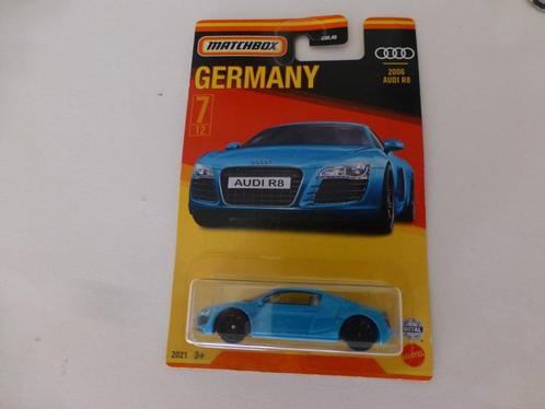 Matchbox Audi R8 blauw lange kaart, Hobby en Vrije tijd, Modelauto's | Overige schalen, Nieuw, Auto, Ophalen of Verzenden