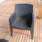 3 zwart 1 wit kunststof  Tuinstoelen, Tuin en Terras, Ophalen of Verzenden, Gebruikt, Kunststof