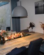 Grijze metalen hanglamp met witte binnenkant, Huis en Inrichting, Ophalen, Gebruikt, Minder dan 50 cm