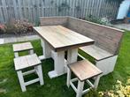 Eet/borrelhoek van steigerhout, Huis en Inrichting, Ophalen, Steigerhout, Minder dan 4 stoelen