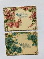 2 Antieke Nieuwjaarskaartjes, Verzamelen, Ansichtkaarten | Themakaarten, Ophalen of Verzenden, Voor 1920, Overige thema's