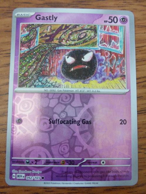 Gastly 092/165 (Pd5), Hobby en Vrije tijd, Verzamelkaartspellen | Pokémon, Nieuw, Losse kaart, Ophalen of Verzenden