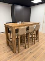 Bar tafel met 6 krukken, Huis en Inrichting, Barren, Ophalen, Gebruikt